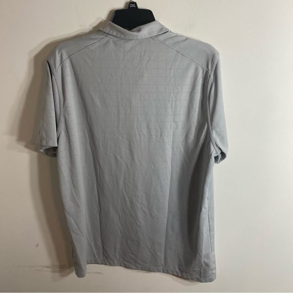 Nike Dri Fit Gray Polo Shirt Sz Large Men’s Short Sleeve - Picture 4 of 5